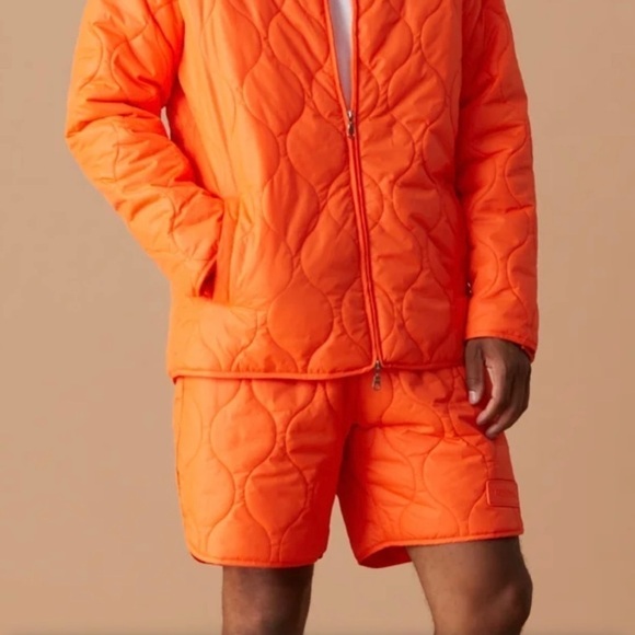Mifland Quilted Shorts LE Bright Orange - Size XS - NWOT - Picture 10 of 12